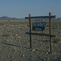 Schild am Sesriem-Canyon